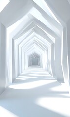 Obraz premium a white room with many windows