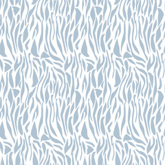 flat blue tiger stripes seamless pattern