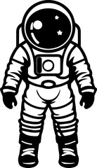 Astronaut vector design, space suit and star simple illustration