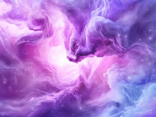 Mystical cosmic energy radiates from swirling galaxies and radiant stars, forming an abstract portrayal of the universe s boundless mysteries