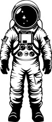 Astronaut vector design, space suit and star simple illustration
