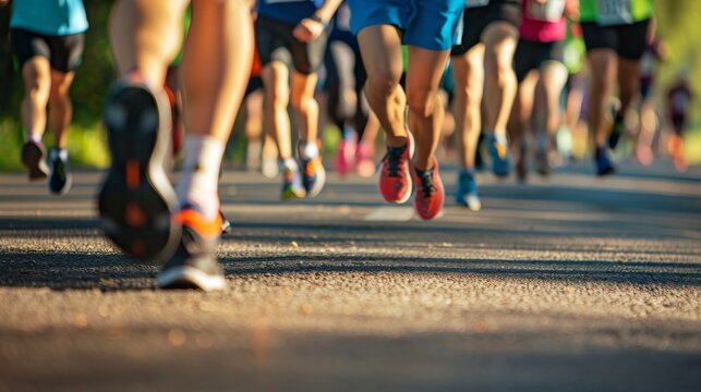 Community members organizing a charity run with