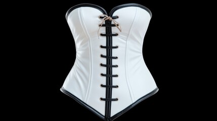 White Corset, Elegant Corsetry, Fashion Accessory, Studio Shot