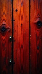 Rustic wood grain, burnt orange, deep red hues, wood, weathered