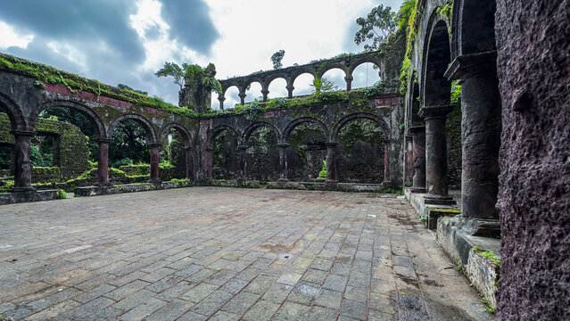 Fort Vasai in India. Ruined fort of the town of Vasai, Konkan Division, Maharashtra, India.