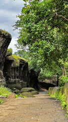 Kanheri Caves in the forests of the Sanjay Gandhi National Park, India	
