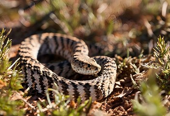 Obraz premium snake in the grass