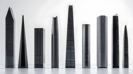 Obraz premium Ultra Modern Futuristic City Skyline with Sleek Architectural Structures
