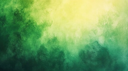 Fototapeta premium Green watercolor texture with smooth brush strokes, embodying artistic abstraction and gradient harmony.