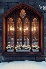 Obraz premium A sharp picture of an enchanting evening street