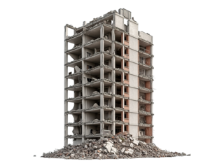 demolished building