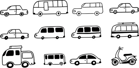 Obraz premium transportation icons set