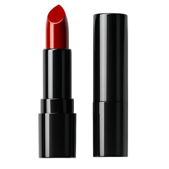 Obraz premium Classic Red Lipstick in Black Tube Elegant Makeup Product Beauty Cosmetic Close up Shot