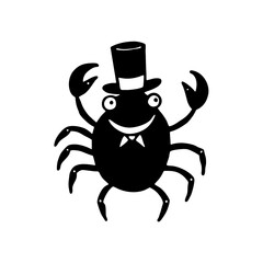 crab spider vector illustration