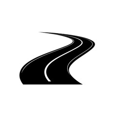 asphalt road with a road