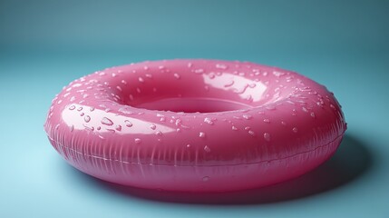 pink swimming ring isolated,studio background