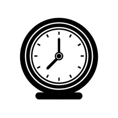 clock on a white background