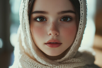 Middle Eastern Arab beauty close-up