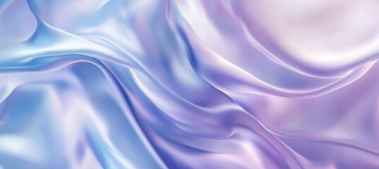 Obraz premium Soft and Ethereal Fabric Waves in Shades of Blue and Purple, Perfect for Backgrounds, Textures, and Abstract Art Projects