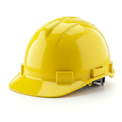 Fototapeta premium yellow helmet isolated on white. Yellow safety construction helmet isolated on white background. 