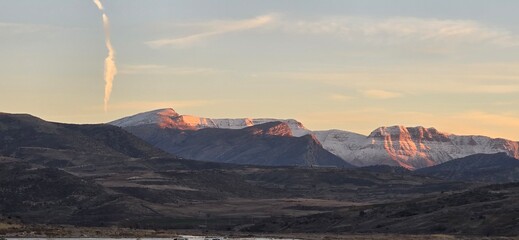 Fototapeta premium sunset in the mountains