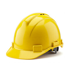 Fototapeta premium yellow helmet isolated on white. Yellow safety construction helmet isolated on white background. 