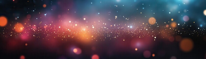 Vibrant, multicolored lights twinkle and dance against the deep, dark sky, creating a stunning visual display that captivates the viewer with its enchanting glow and festive atmosphere.