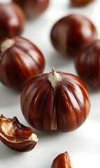 a group of brown nuts