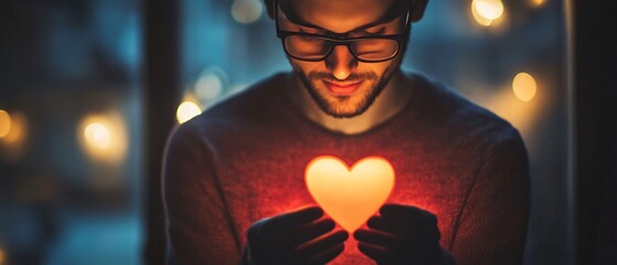 Modern Man Looking for Romance on Online Dating App - Conceptual Image for Love and Relationship Seekers