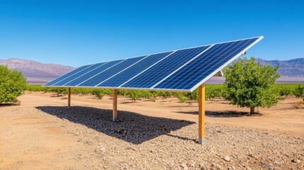 Sustainable Solar Energy Array In Arid Agricultural Setting
