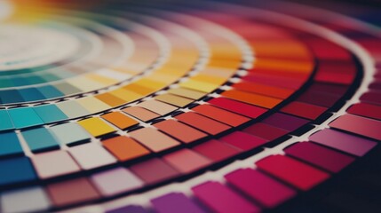 Pantone wheel offering a range of color options for design. 