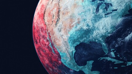 Climate change impact on earth global view satellite imagery dynamic environment aerial perspective visual data