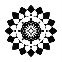 traditional indian mandala design vector art illustration