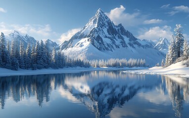 a mountain covered in snow