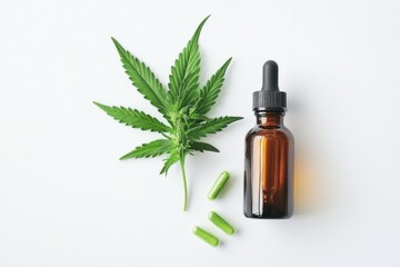 Fototapeta premium Cannabis Oil Product Display