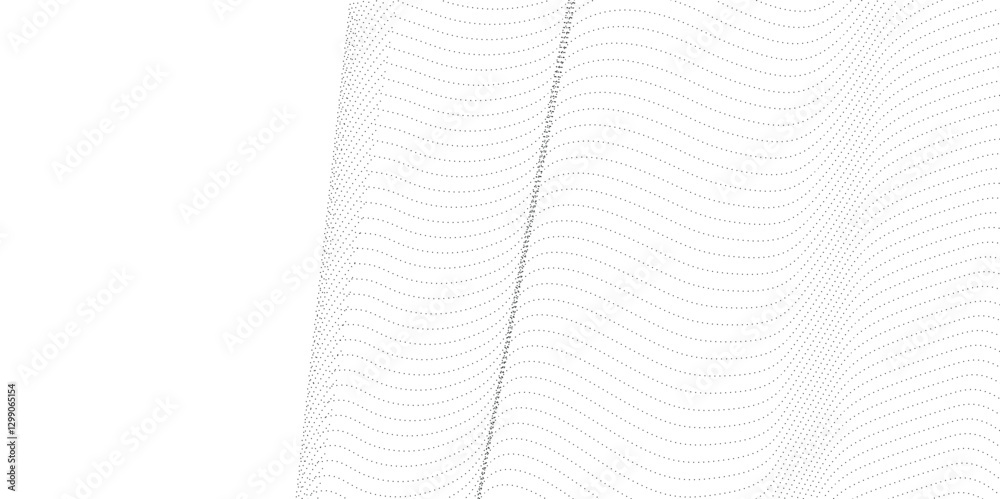 Wall mural abstract halftone flowing wavy colorful gradient dots shape isolated on transparent background. digi