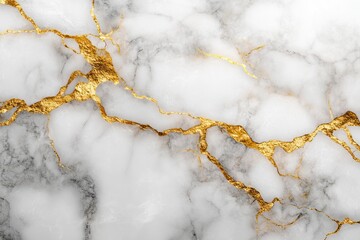 Marble texture background with golden veins, white and gray marble pattern for wall surface decoration, decorative wallpaper print design or interior mural painting, high resolution, highly detailed, 