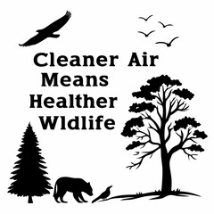 Naklejka premium A collection of air pollution awareness vector t-shirt designs featuring powerful messages, environmental quotes, and elegant typography. Perfect for creating eco-friendly apparel, sublimation prints,