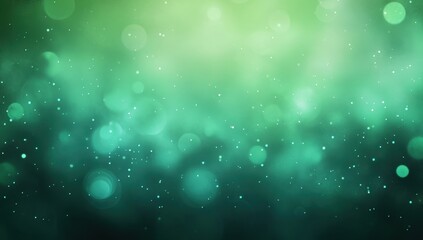 Obraz premium Soft Green Bokeh Background with Glittering Particles and Dreamy Atmosphere for Creative Projects and Designs