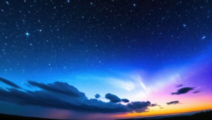 Obraz premium Starry Night Aurora
