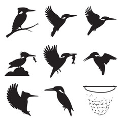 Vector birds silhouettes Sparrows Silhouette Pigeons Flying Silhouettes 1 brid silhouette