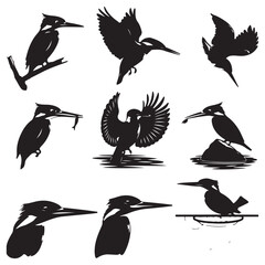 Vector birds silhouettes Sparrows Silhouette Pigeons Flying Silhouettes 1 brid silhouette
