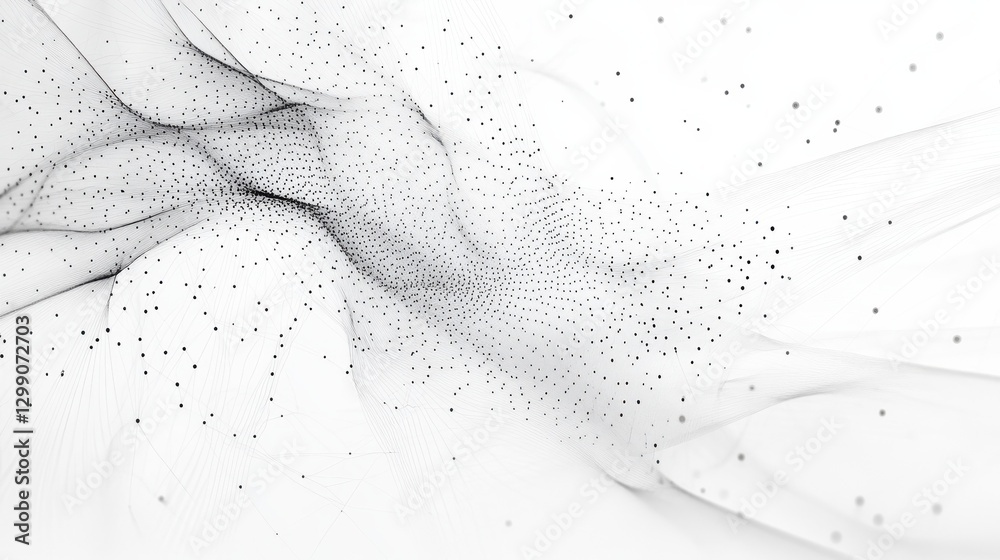 Poster abstract background with connection lines and dots in a modern style