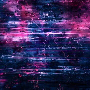 Futuristic Cyberpunk Glitch Texture with Vibrant Pink and Blue Digital Distortion and Abstract High-Tech Aesthetic  
