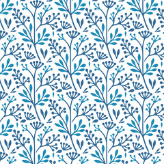 intricate blue floral pattern for stylish women’s wear and fashionable home textiles
