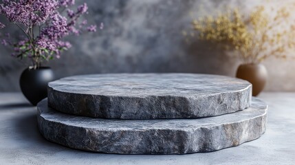 stone podium for product isolated,studio background