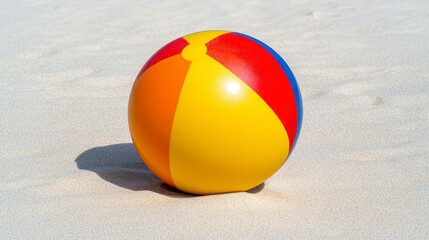 Obraz premium Vibrant Beach Ball On Sunny Sand
