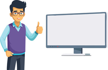 Modern Flat Style SEO Concept Illustration on Transparent Background
