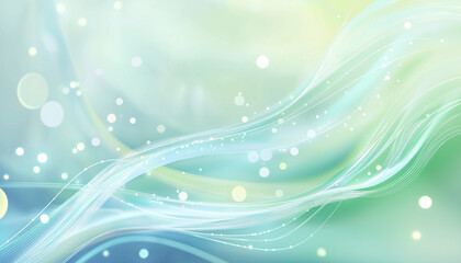 An abstract wavy business background in pastel blue and green tones, featuring subtle sparkles for a sleek and professional backdrop.