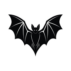 Bat Silhouette on white background